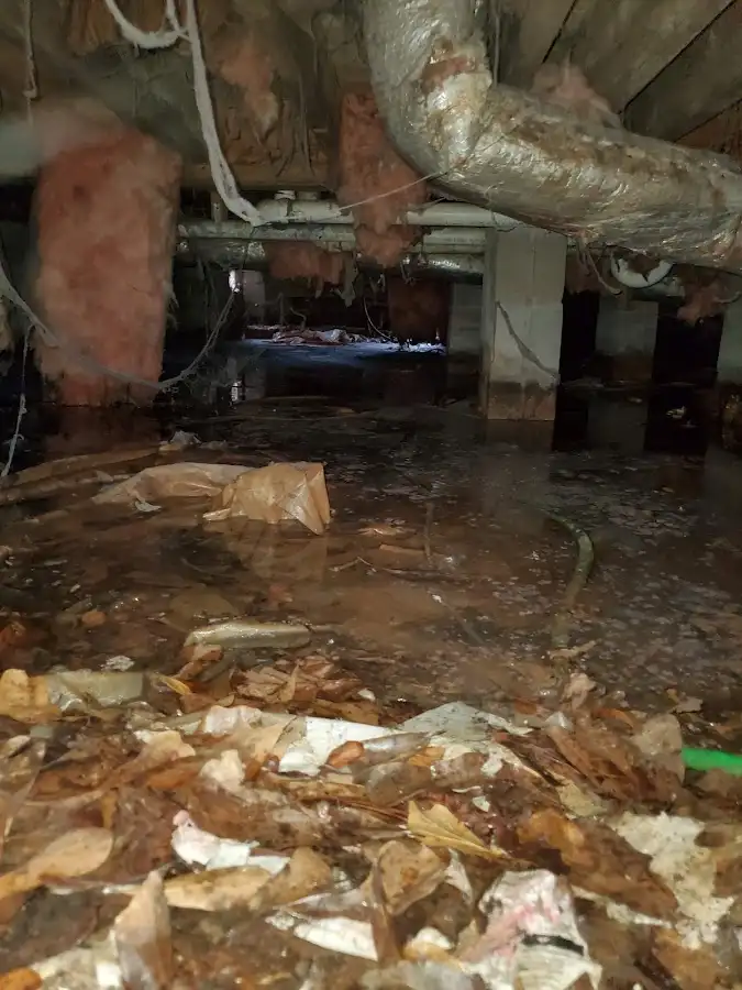Crawl space flood assessment for Commercial Water Damage Restoration in Southport